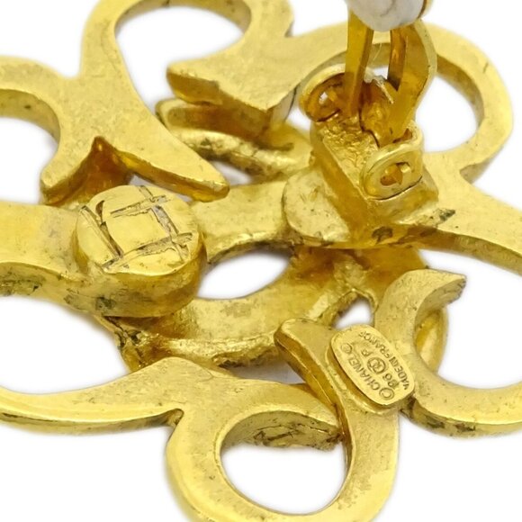 Chanel Flower Earrings Clip-On Gold - Picture 3 of 4